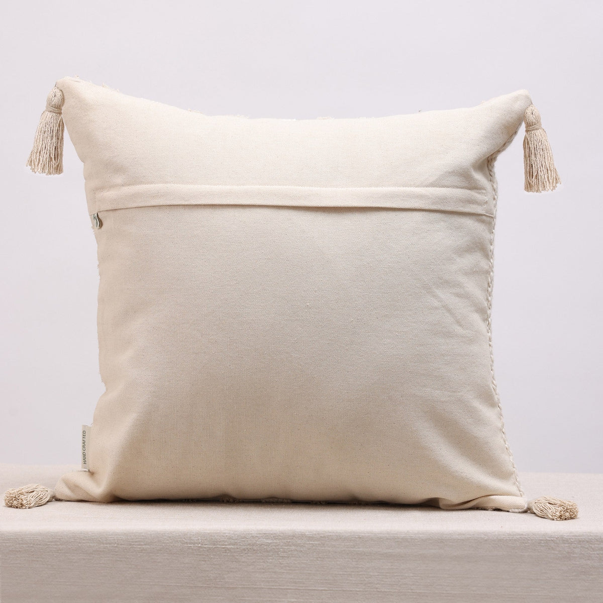 Modern Indie White & Grey Self Design Cushion Covers, Set of 5, view 3