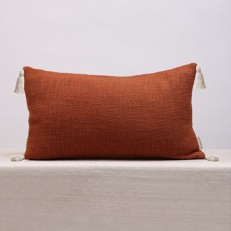 Brown Textured Self Design Cushion Covers, Set of 7, view 1